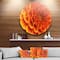 Designart - Large Orange Flower and Petals' Disc Floral Circle Metal Wall Decor